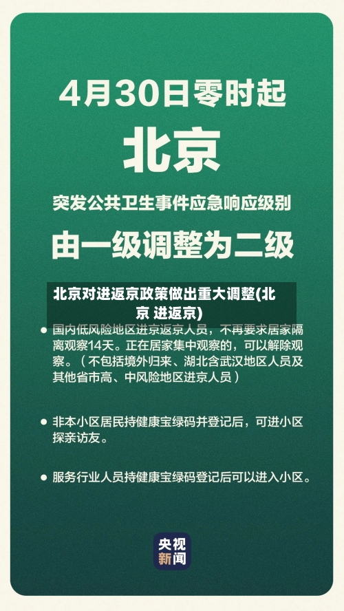 北京对进返京政策做出重大调整(北京 进返京)-第2张图片